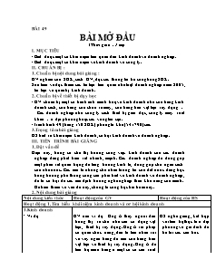 Giáo án môn Công nghệ lớp 10 - Bài 49: Bài mở đầu