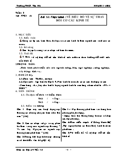 Giáo án môn Địa lý 9 tiết 16: Thực hành: vẽ biểu đồ về sự thay đổi cơ cấu kinh tế