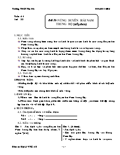 Giáo án môn Địa lý 9 tiết 28: Vùng duyên hải nam trung bộ (tiếp theo)