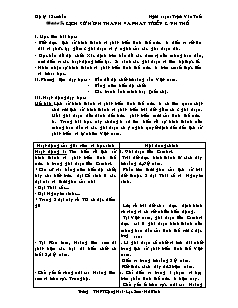 Giáo án môn Địa lý lớp 12 - Bài 4, 5: Lịch sử hình thành và phát triển lãnh thổ