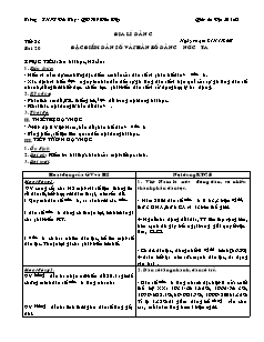 Giáo án môn Địa lý lớp 12 - Trường THPT Đức Thọ - Bài 20: Đặc điểm dân số và phân bố dân cư nước ta