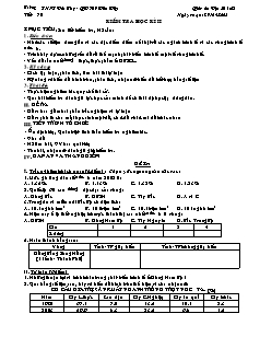 Giáo án môn Địa lý lớp 12 - Trường THPT Đức Thọ - Tiết 70: Kiểm tra học kì II