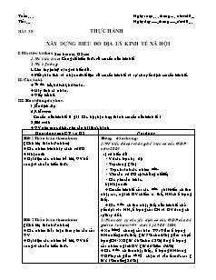 Giáo án môn học Địa lý 10 - Bài 38: Thực hành xây dựng biểu đồ địa lý kinh tế xã hội