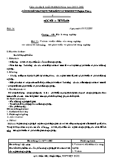 Giáo án môn học Địa lý 10 - Học kì II