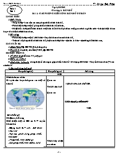 Giáo án môn học Địa lý 10 - Tiết 1 đến tiết 9