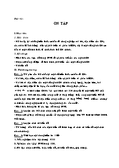 Giáo án môn học Địa lý 10 - Tiết 41: Ôn tập