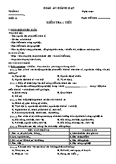 Giáo án môn học Địa lý 10 - Tiết 50: Kiểm tra 1 tiết