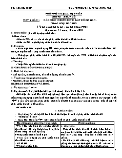 Giáo án môn học Địa lý 10 - Trường THPT Cẩm Thuỷ 1