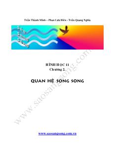 Giáo án môn Toán 11 - Chương 2: Đường thẳng và mặt phẳng - Quan hệ song song