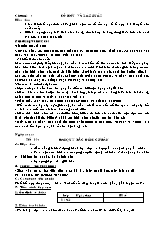 Giáo án môn Toán 11 - Chương 2: Tổ hợp và xác suất