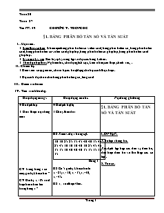 Giáo án môn Toán 11 - Chương V: Thống kê