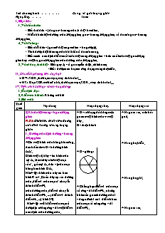 Giáo án môn Toán 11 - Cung và góc lượng giác
