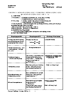 Giáo án môn Toán 11 - Nguyễn Văn Đồng