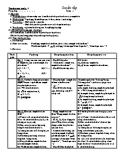 Giáo án môn Toán 11 - Tiết 2: Luyện tập