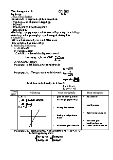 Giáo án môn Toán 11 - Tiết 31: Ôn tập