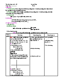 Giáo án môn Toán 11 - Tiết 40: Luyện tập