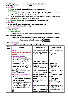 Giáo án môn Toán 11 - Tiết 41, 42: Dấu của tam thức bậc hai