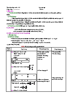 Giáo án môn Toán 11 - Tiết 43: Luyện tập