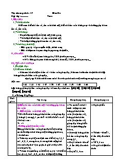 Giáo án môn Toán 11 - Tiết 47: Biểu đồ