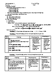 Giáo án môn Toán 11 - Tiết 5: Luyện tập