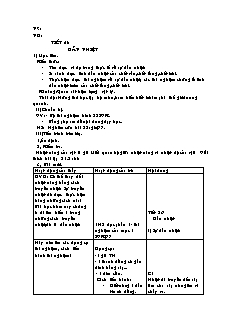 Giáo án môn Vật lý 8 kỳ II