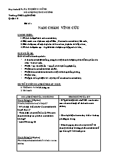 Giáo án môn Vật lý 9 - Bài 21: Nam châm vĩnh cữu