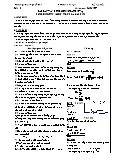 Giáo án môn Vật lý 9 - Tiết 11: Bài tập vận dụng định luật ôm và công thức tính điện trở của dây dẫn