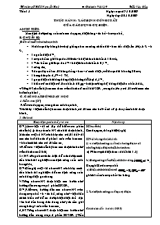 Giáo án môn Vật lý 9 - Tiết 15: Thực hành: Xác định công suất của các dụng cụ điện