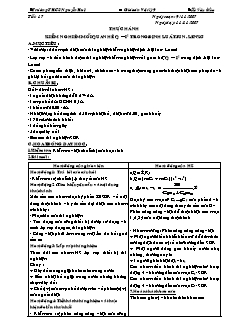 Giáo án môn Vật lý 9 - Tiết 17: Thực hành kiểm nghiệm mối quan hệ q i2 trong định luật jun - Lenxơ