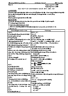 Giáo án môn Vật lý 9 - Tiết 18: Bài tập vận dụng định luật jun - Len - xơ