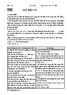 Giáo án môn Vật lý 9 - Tiết 29: Lực điện từ