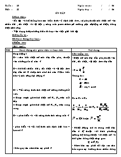 Giáo án môn Vật lý 9 - Tiết 35: Ôn tập