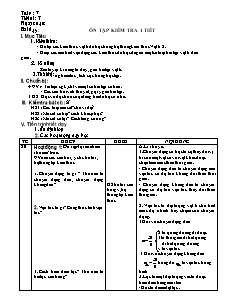 Giáo án môn Vật lý lớp 8 tiết 7: Ôn tập kiểm tra 1 tiết