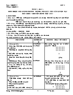 Giáo án Thể dục 4 - Trường TH&THCS Xã Bằng Mạc