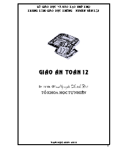 Giáo án Toán 12 ban cơ bản kì 1