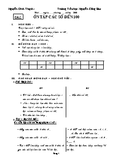 Giáo án Toán 2 kì 1 (Phần 1) - Trường Tiểu học Nguyễn Công Sáu