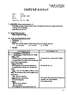 Giáo án Toán lớp 2 tuần 1: Luyện tập (tiết 4)