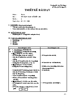 Giáo án Toán lớp 2 tuần 1: Ôn tập các số đến 100 (tiết 1)