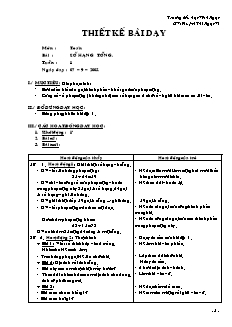 Giáo án Toán lớp 2 tuần 1: Số hạng tổng (tiết 3)