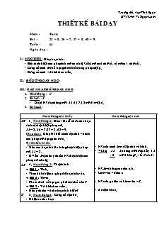 Giáo án Toán lớp 2 tuần 14: 55 – 8, 56 – 7, 37 – 8, 68 – 9