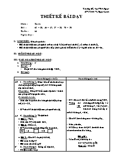 Giáo án Toán lớp 2 tuần 14: 65 – 38, 46 – 17, 57 – 28, 78 – 29