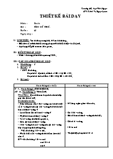 Giáo án Toán lớp 2 tuần 15: Tìm số trừ