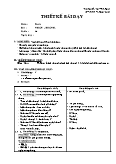 Giáo án Toán lớp 2 tuần 16: Ngày - Tháng