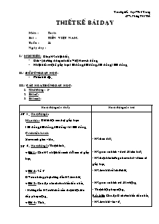 Giáo án Toán lớp 2 tuần 31: Tiền Việt Nam