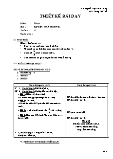 Giáo án Toán lớp 2 tuần 32: Luyện tập chung (tiết 1)