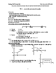 Giáo án Toán tự chọn nâng cao lớp 10 - Chủ đề 1: Giải các bài toán băng phương pháp động học