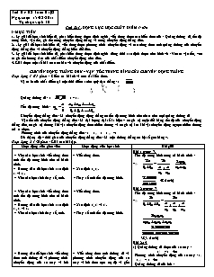 Giáo án Tự chọn - Chủ đề 1: Động lực học chất điểm (4 tiết)