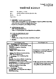 Giáo án Tự nhiên xã hội 2 tuần 21, 22: Cuộn sống xung quanh (t1)