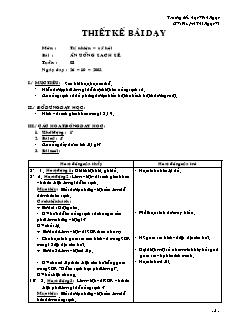 Giáo án Tự nhiên xã hội 2 tuần 8: Ăn uống sạch sẽ