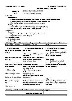 Giáo án Vật lí 10 cơ bản - Trung tâm GDTX Tân Hồng